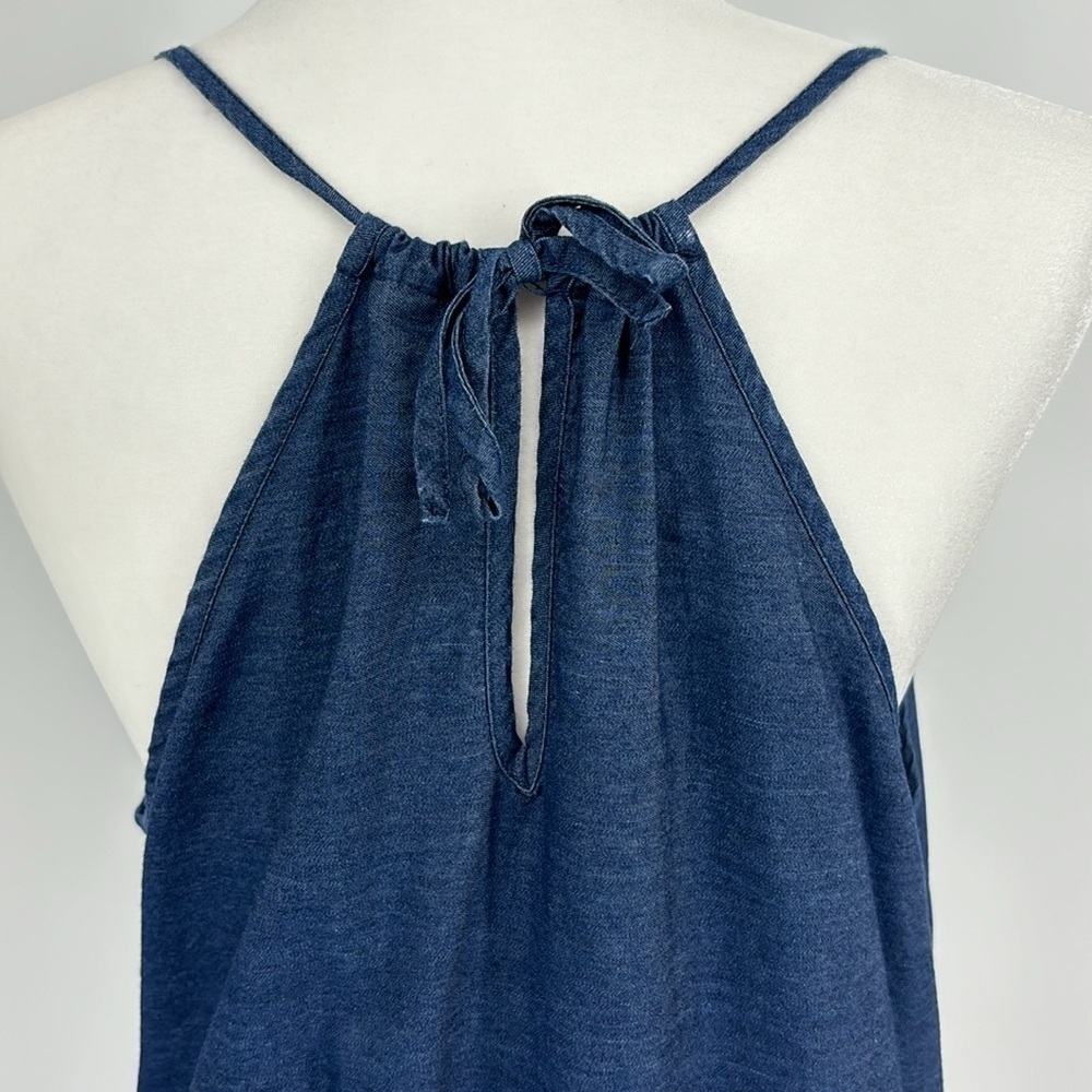 Westport Dress Denim Chambray Embroidered Sleeveless Dress Womens Size XL Petite - Picture 12 of 14